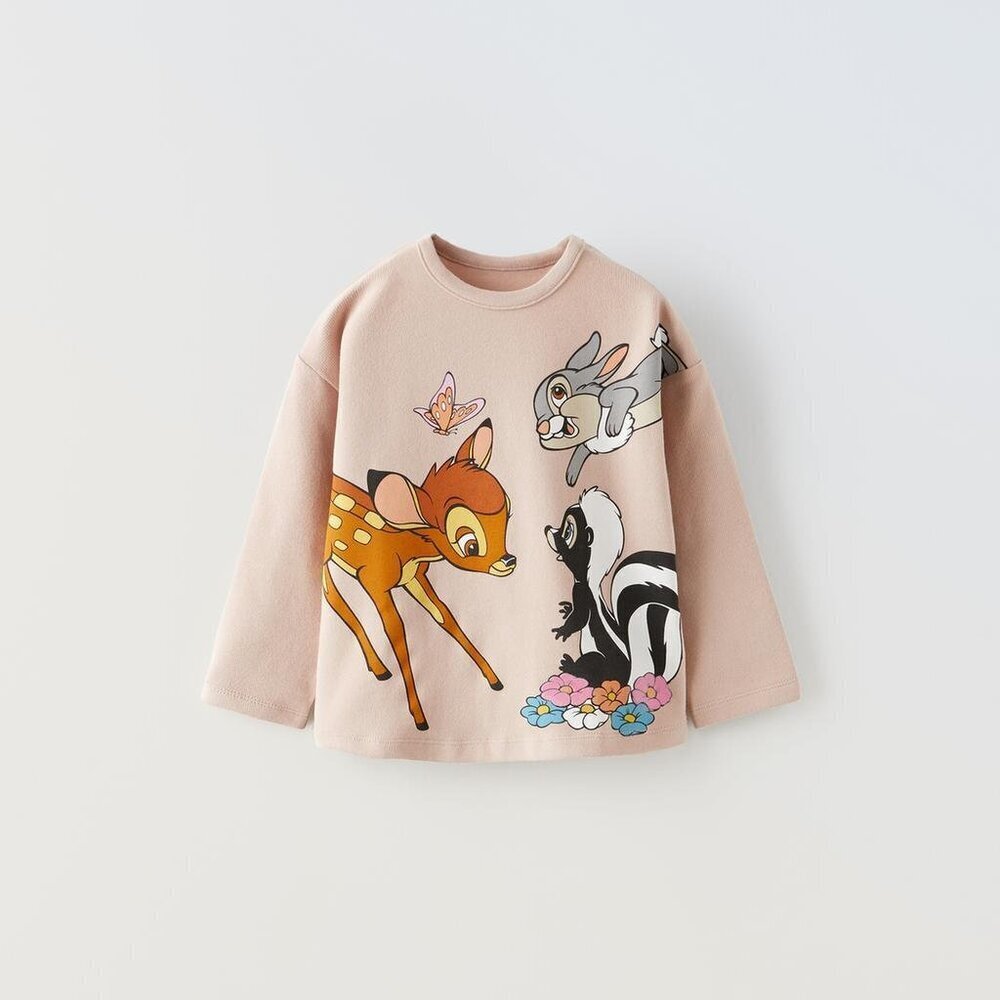 ZARA SOFT TOUCH T-SHIRT WITH VELVET EMBOSSED PRINT SIZE 4-5Y 440CM 0061/503/676